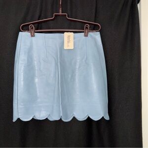 Light Blue Scalloped Skirt